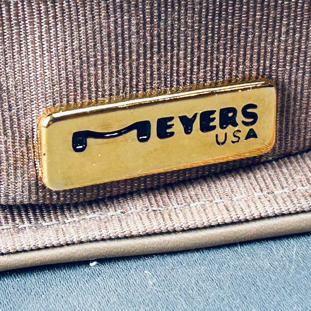 Meyers Vintage Taupe Leather Quilted Shoulder Bag Purse 9" X 7" - Picture 3 of 14